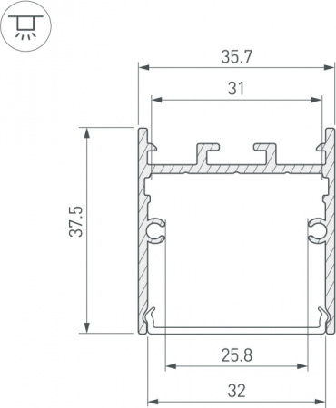 Профиль для светодиодной ленты SL-LINE 043974