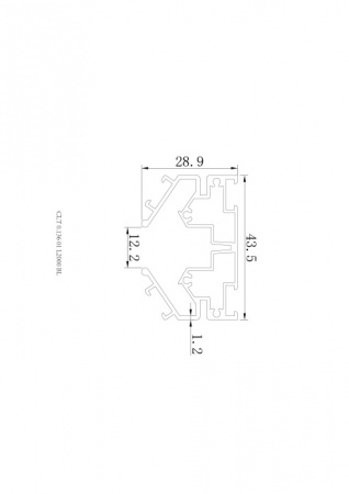 Шинопровод UX5 CLT 0.136 01 L2000 BL