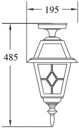 Потолочный светильник уличный FARO 91105A Bl
