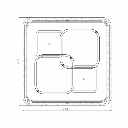 Накладной светильник Escada Module 10235/4LED SQUARE