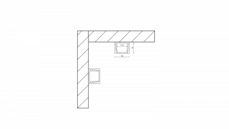 Профиль алюминиевый SWG, накладной, черный, SF-1612-BL 020194