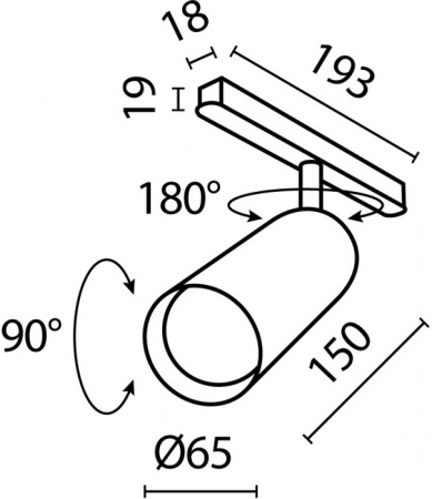 Трековый светильник Maytoni Focus LED TR032-2-20W2.7K-M-B