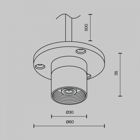 Основание для накладного монтажа Accessories for system Shelf CA023BI-P-B