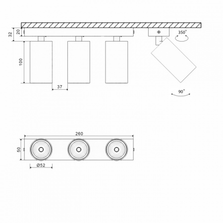 Крепление для светильников MINI-VL-M MINI-VL-M13-BL