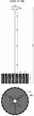 Люстра на штанге iLamp Panorama D4688-50 MBK