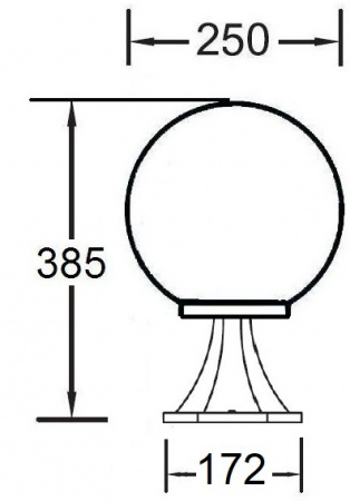 Наземный фонарь GLOBO S 88204S SB1 Bl