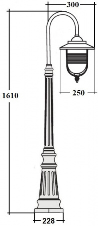 Наземный фонарь TITAN 84711 18 Bl