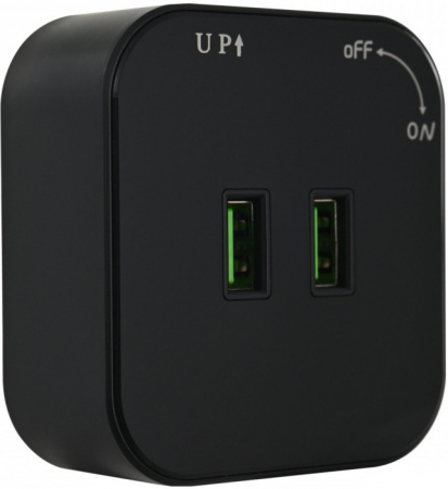 Трековая розетка Arte Milano Am-track-sockets 380022TS/USBx2 Black