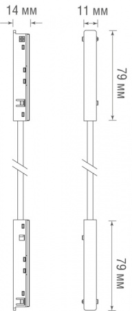 Коннектор гибкий Slim Line Connector 90 DLS B