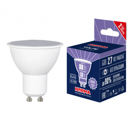 Лампочка светодиодная Norma LED-JCDR-10W/6500K/GU10/NR