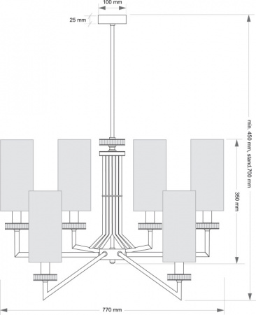 Потолочная люстра GENOVA GEN-ZW-6(BN/A)