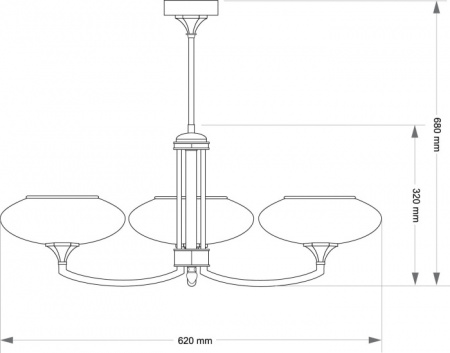 Потолочная люстра DECOR KLOSZ DEC-ZW-3(P)