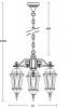 Уличный светильник подвесной ASTORIA 2M 91470M/3 cover Gb овал