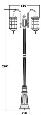 Наземный фонарь BARSELONA 81209A/10 down cover Gb